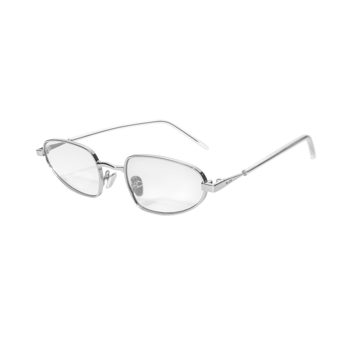Óculos Arame prata com lente transparente