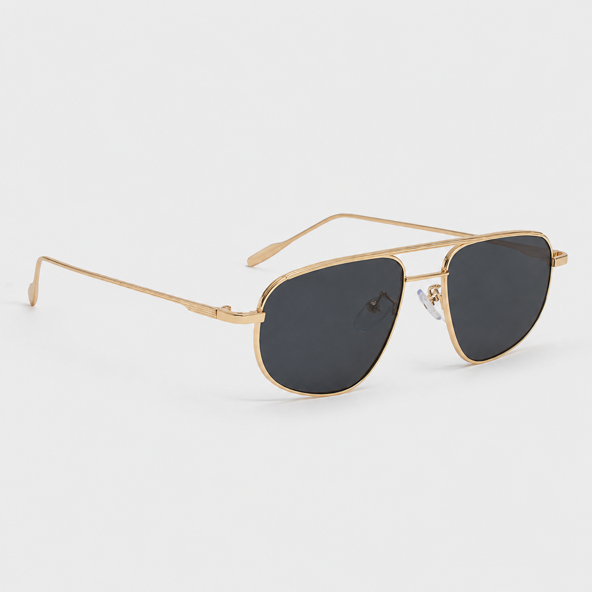 Óculos Leme em metal dourado, vista frontal
