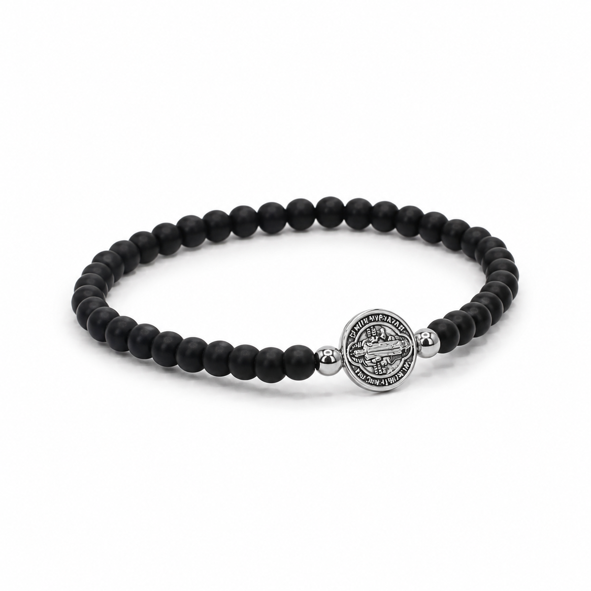 Pulseira Giz em howlita natural, vista de topo